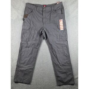 Wrangler Workwear Pants Mens 42x32 Gray Ranger Reinforced Pocket/knees